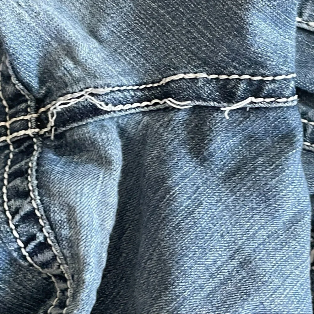 Seven7 Jeans Blue Bootcut Rhinestone Size 12 - Picture 7 of 13